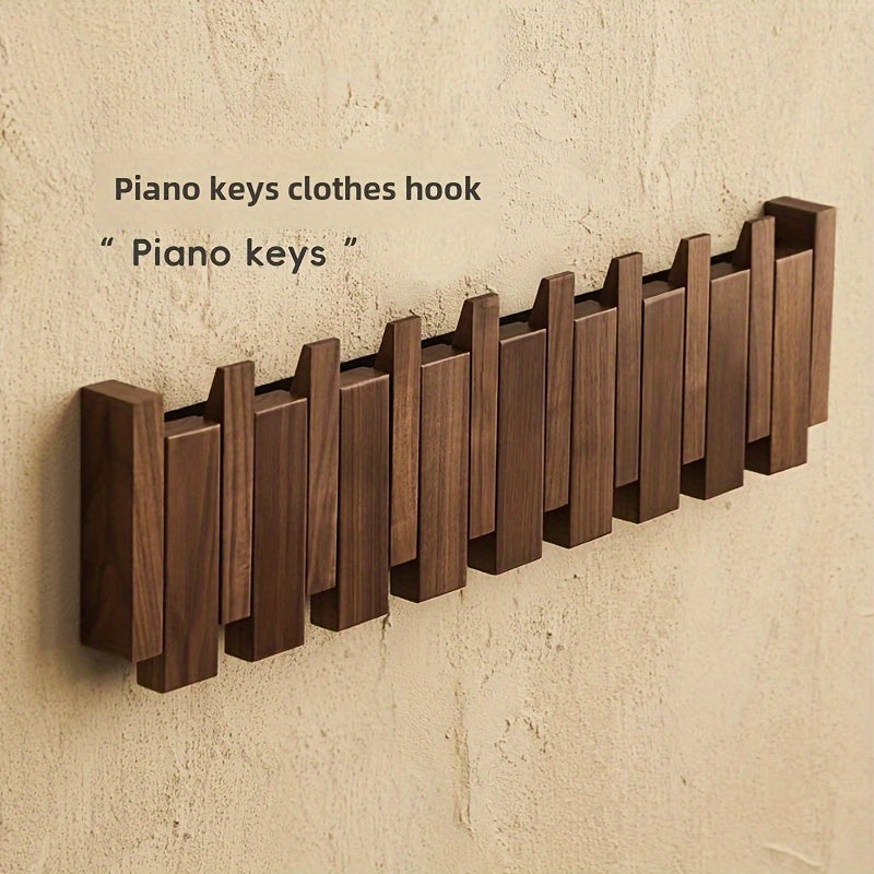 Foldable Piano Key Wooden Wall Hooks