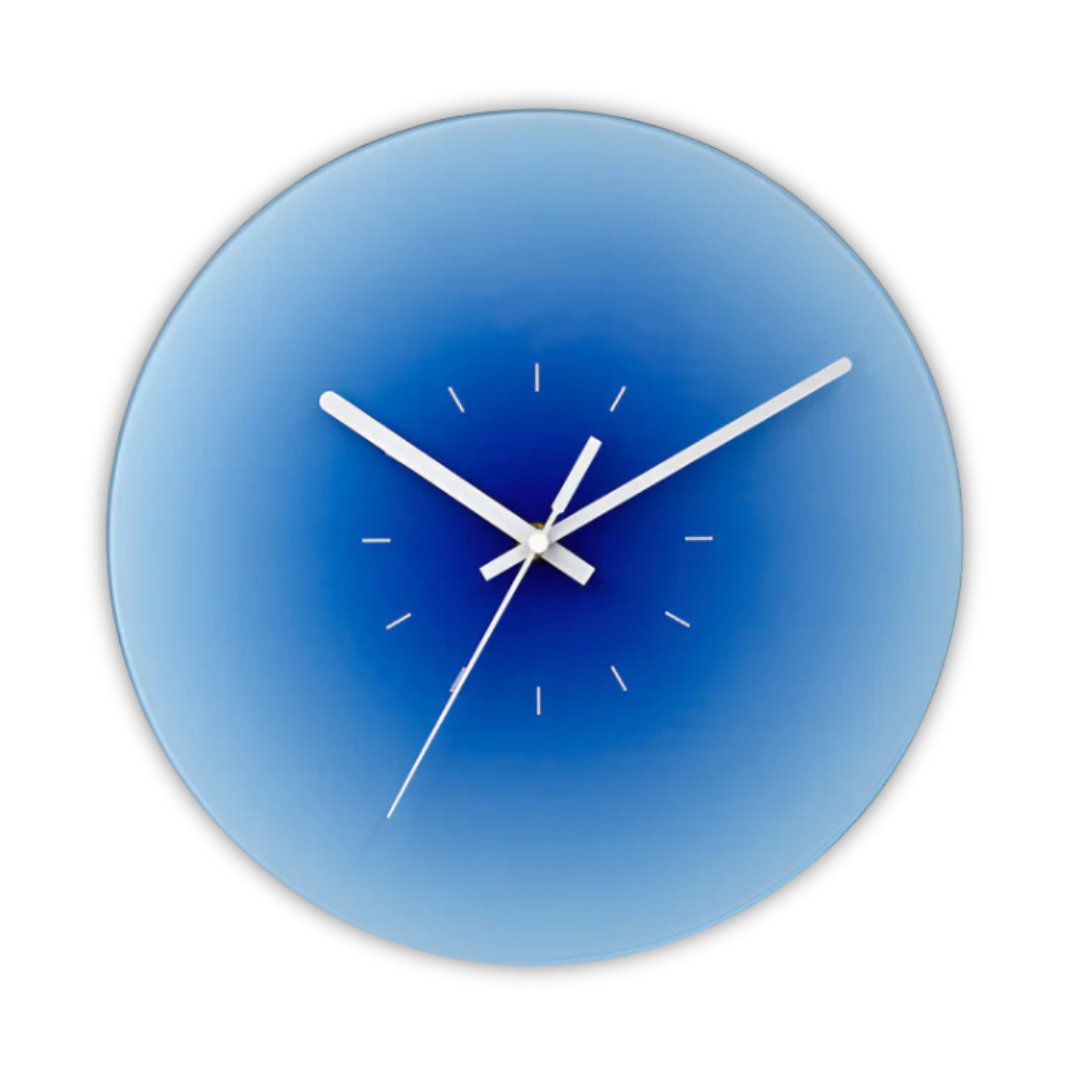 Sunset Gradient Glass Wall Clock