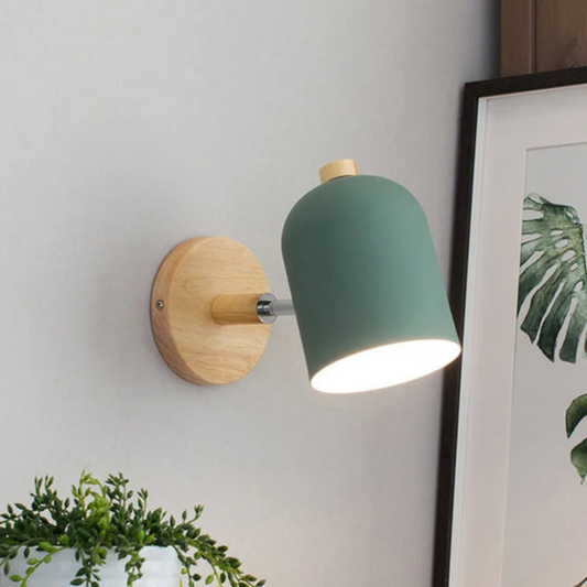 Drelis Scandinavian Wooden Wall Lamp