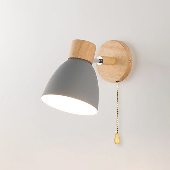 Wood & Iron Macaron Wall Sconce
