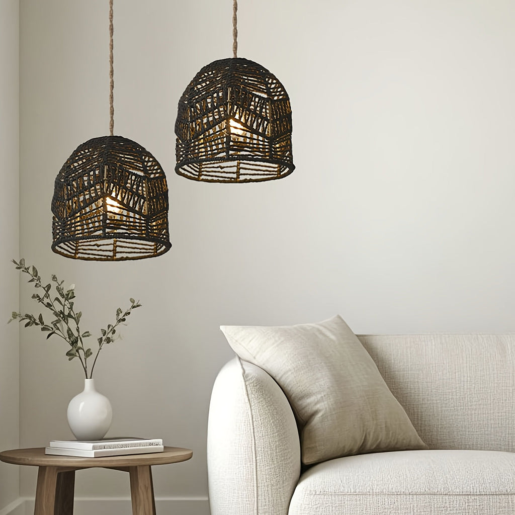 Handwoven Rope Pendant Shade