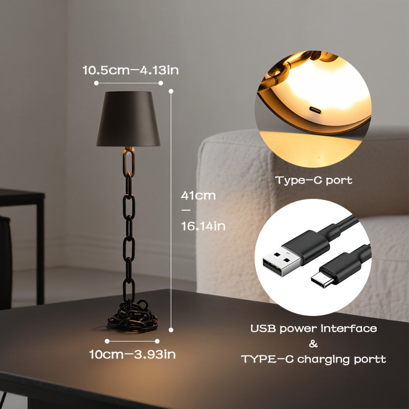 Chain-Link Rechargeable Table Lamp
