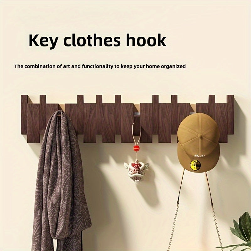 Foldable Piano Key Wooden Wall Hooks