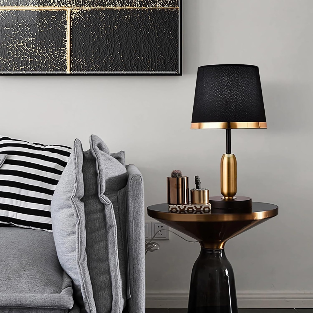 Vintage Black & Gold Table Lamp