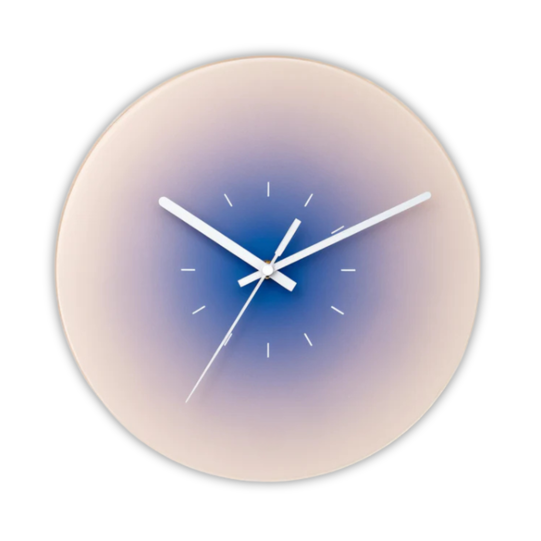 Sunset Gradient Glass Wall Clock