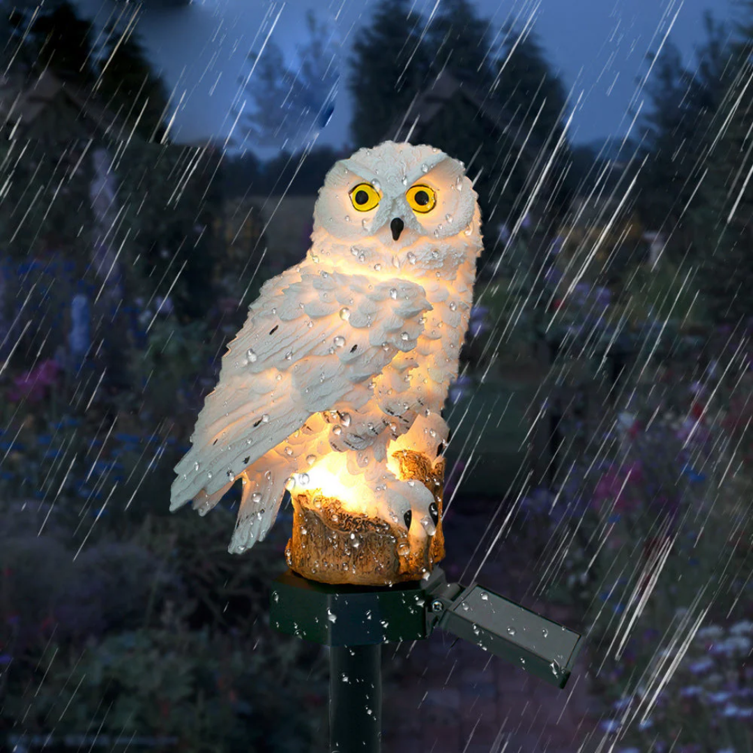 Solar Owl Garden Pathway Stake Lamp