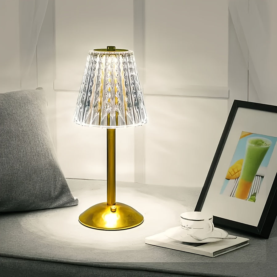 Crystal Touch Rechargeable Table Lamp