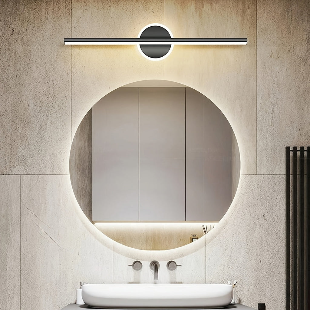 Luxe Black & Gold Mirror Wall Light