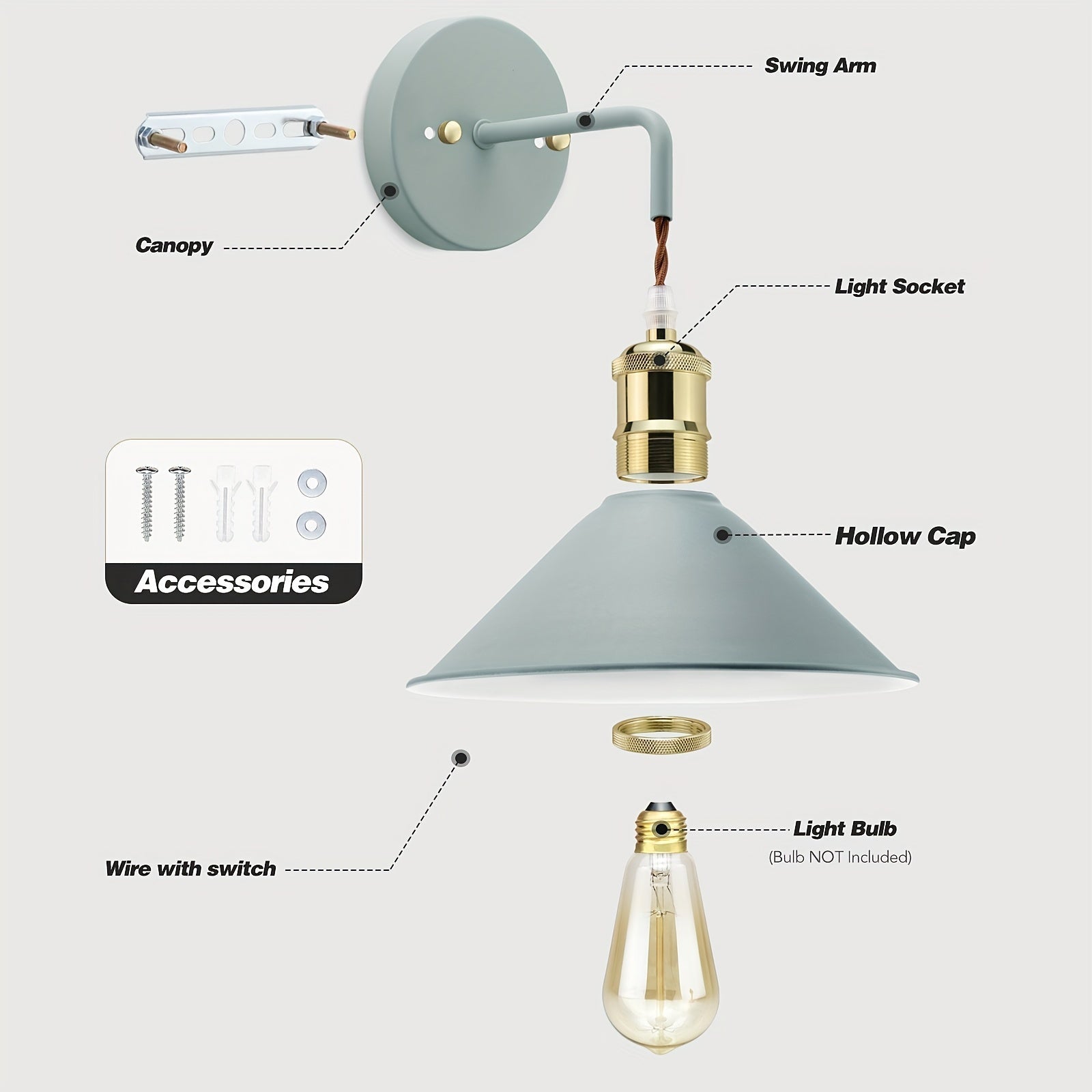 Oil-Rubbed Industrial Wall Sconce