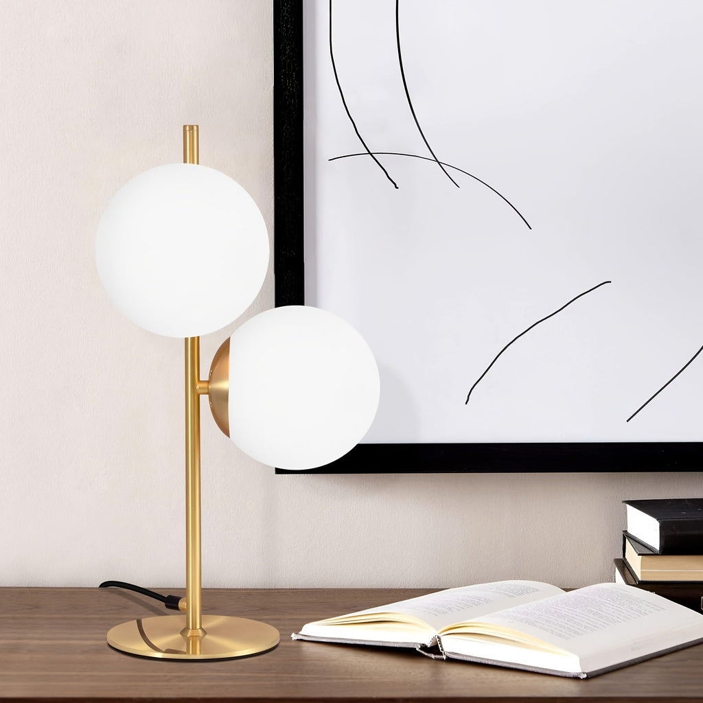 Golden Globe Glass Table Lamp