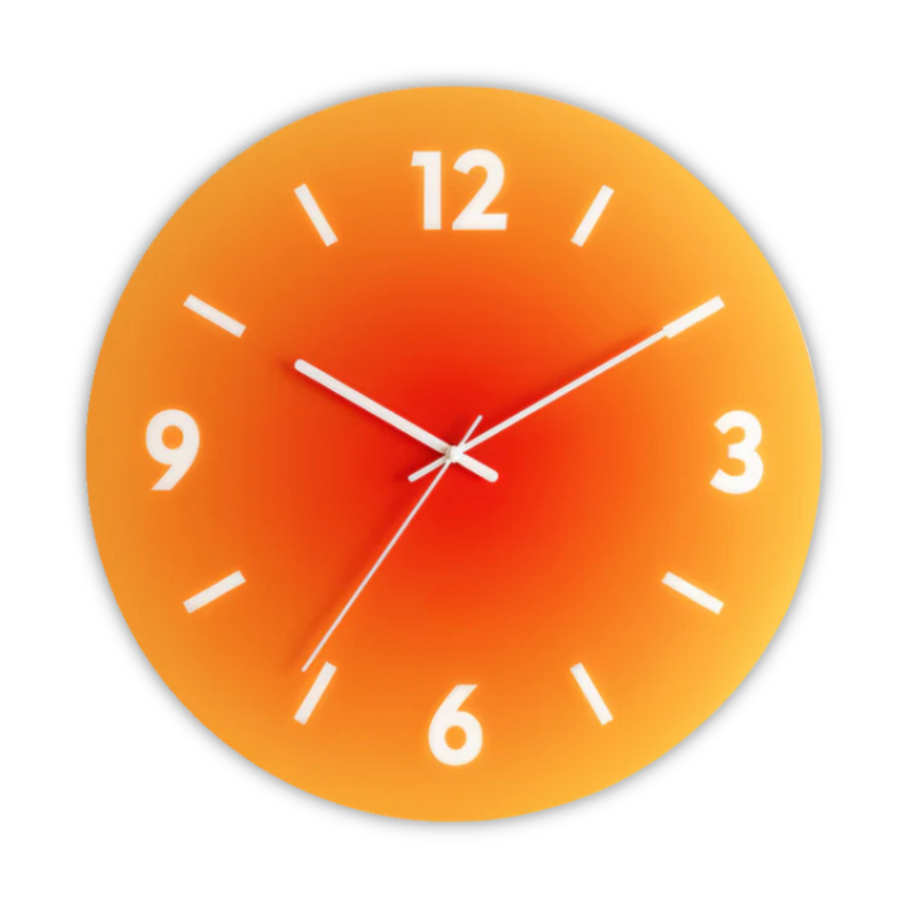 Sunset Gradient Glass Wall Clock