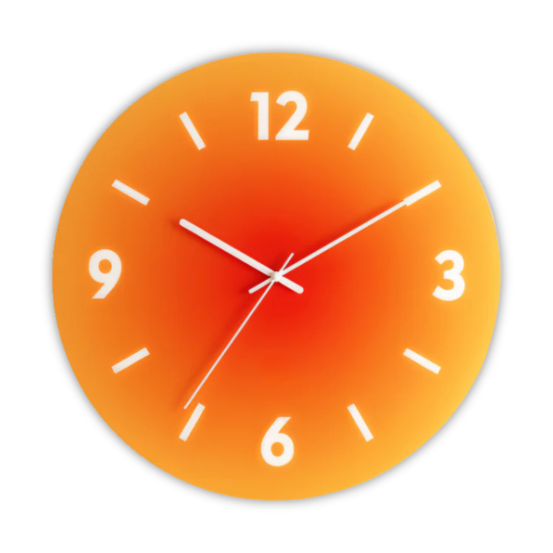 Sunset Gradient Glass Wall Clock