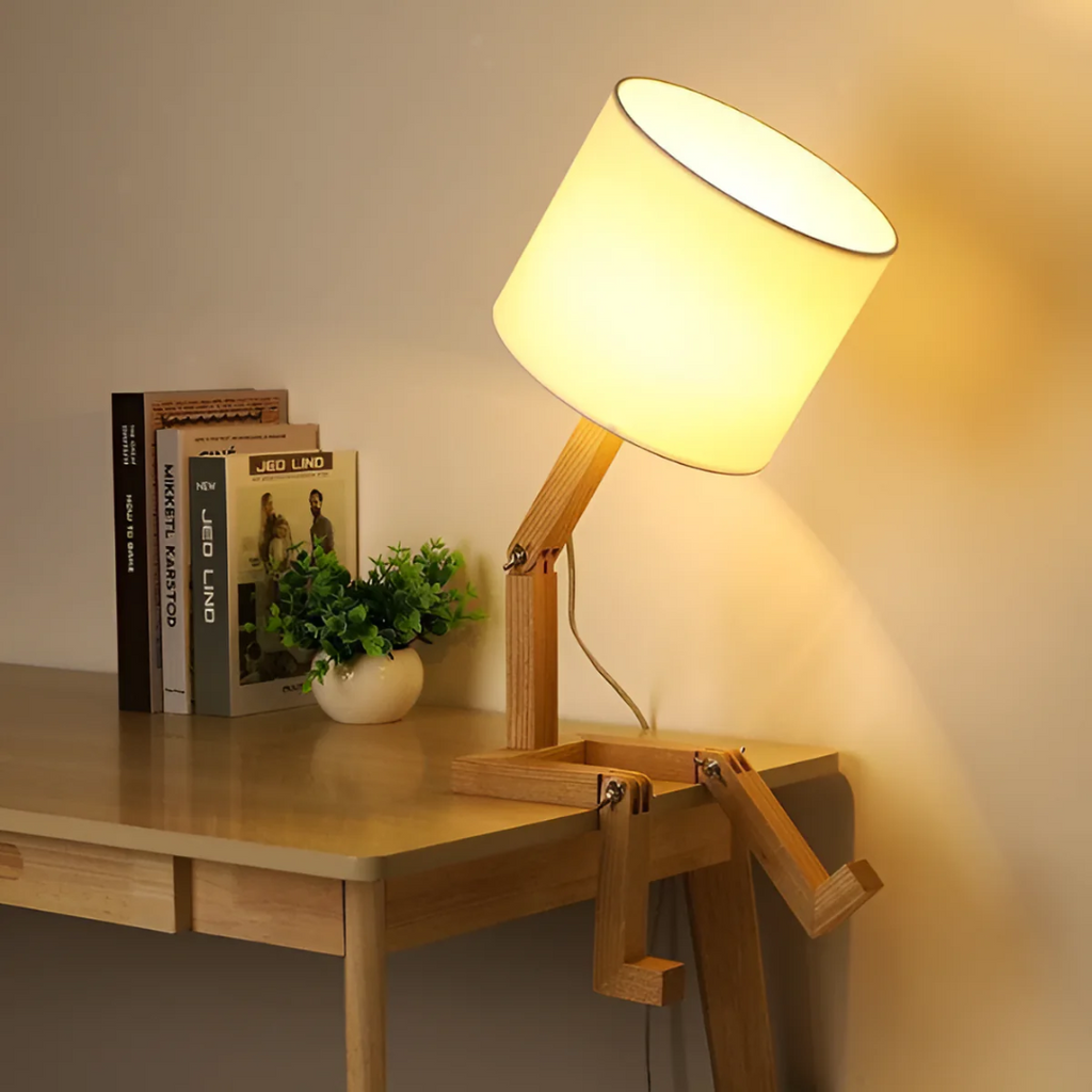 Rilna Flexible Wooden Table Lamp