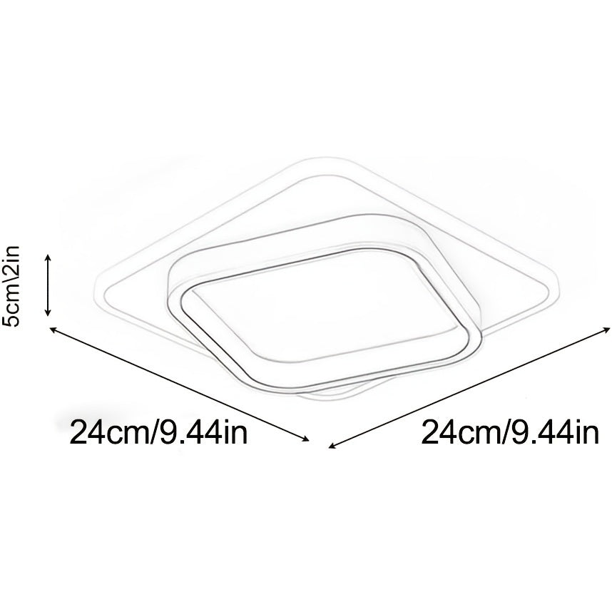 Square Geometric LED Ceiling Light