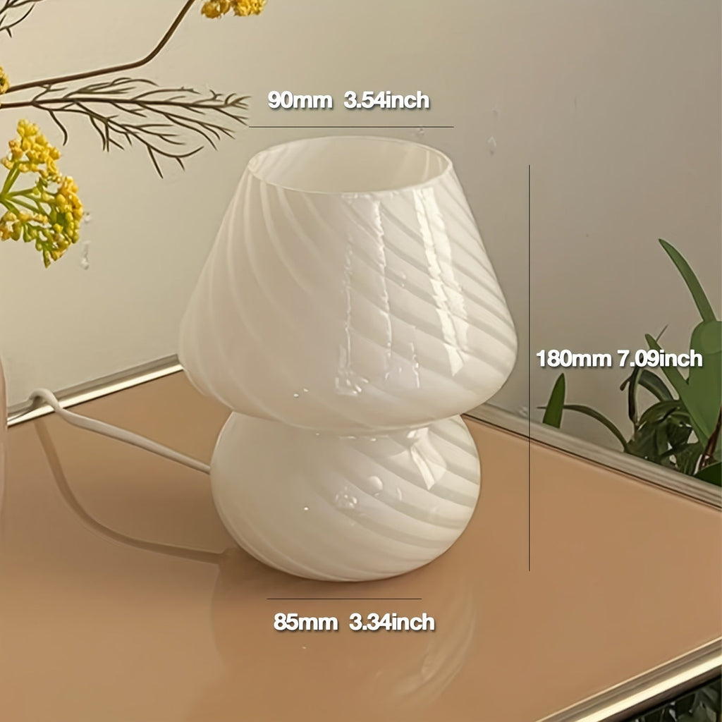 Murano Style Glass Mushroom Lamp