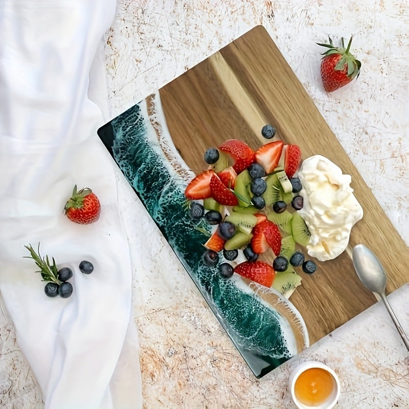 Wave Resin Acacia Wood Serving Board