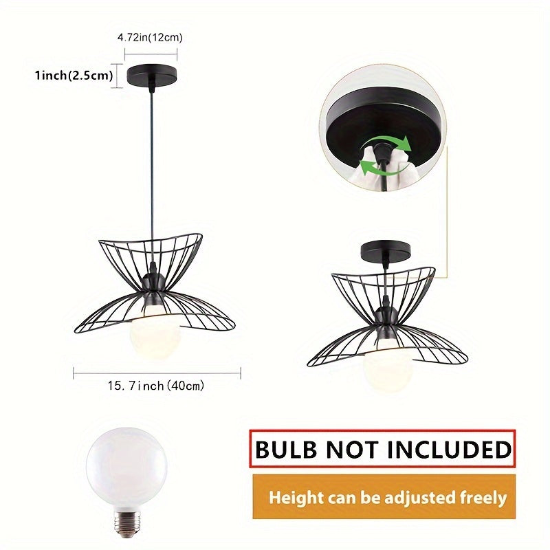 Retro Adjustable Black Pendant Light