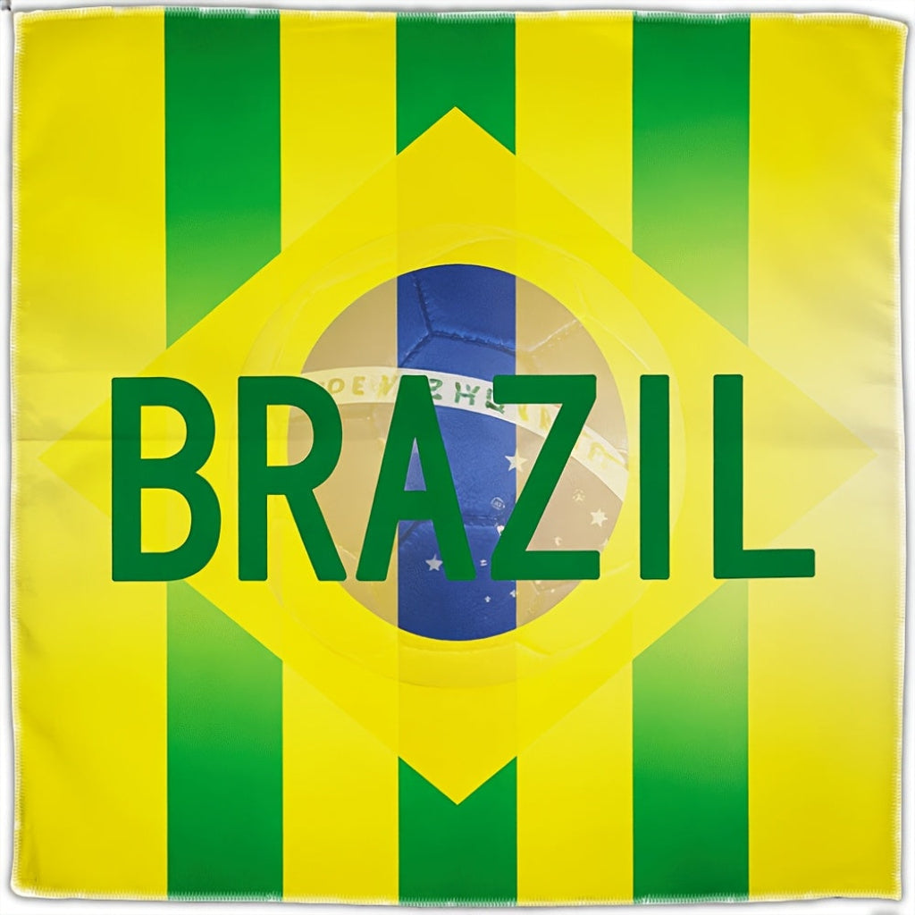 Brazil Flag Square Beach Towel