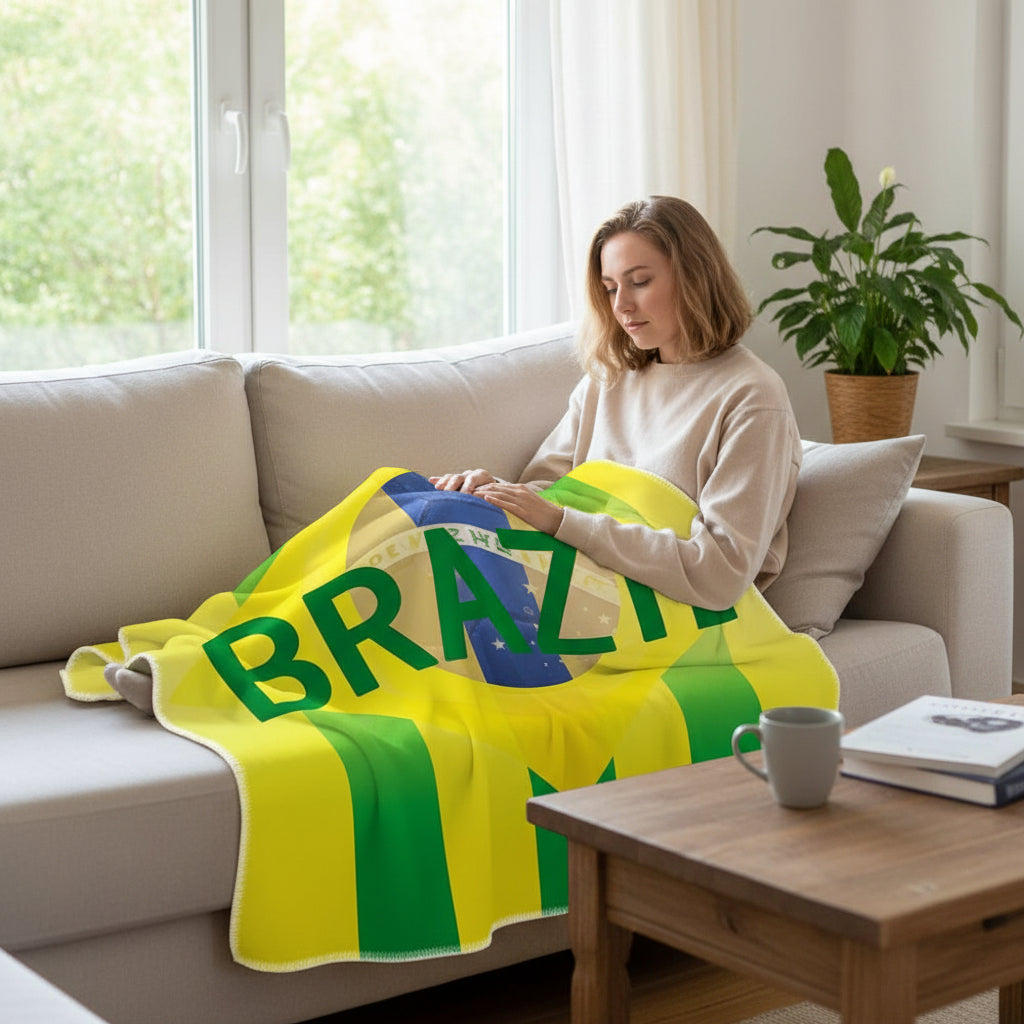 Brazil Flag Square Beach Towel
