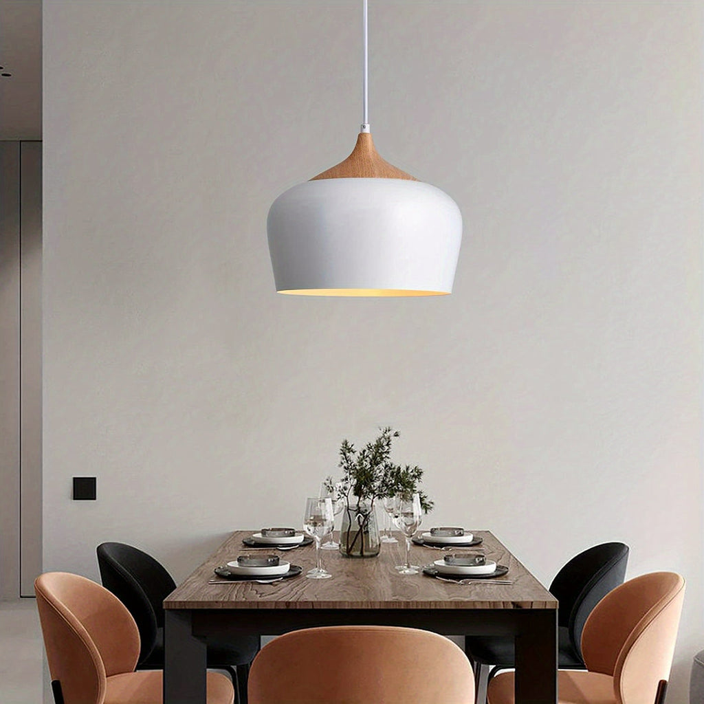 Iron & Wood Grain Pendant Light