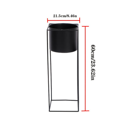 Black Metal Rectangular Plant Stand