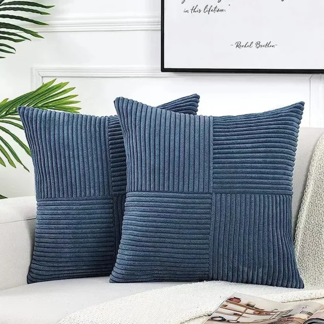 Corduroy Striped Cushion Covers