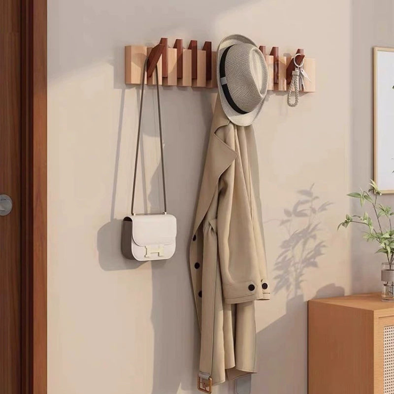 Foldable Piano Key Wooden Wall Hooks