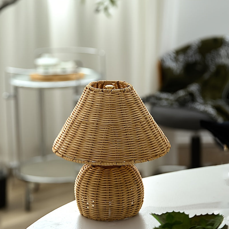 Bamboo Woven USB Desk Lamp