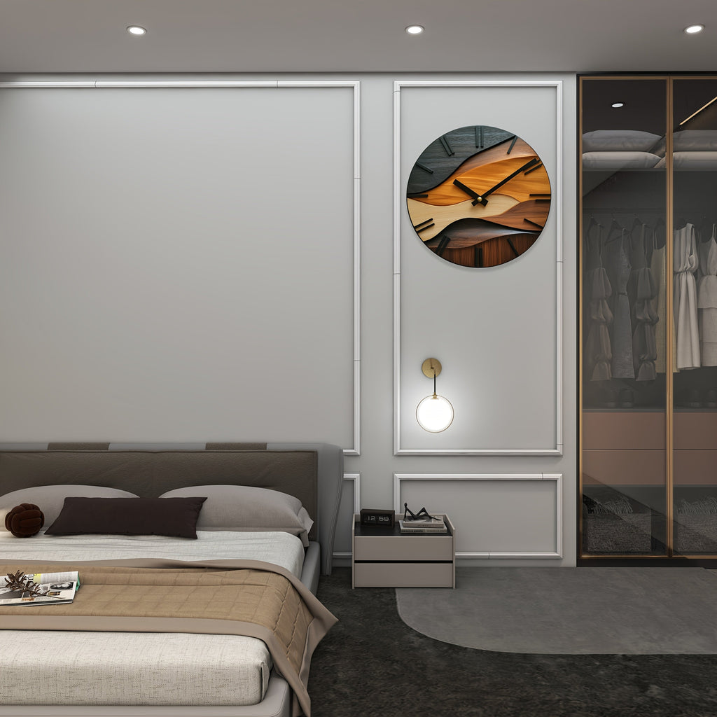 Artistic Wood Grain Wall Clock
