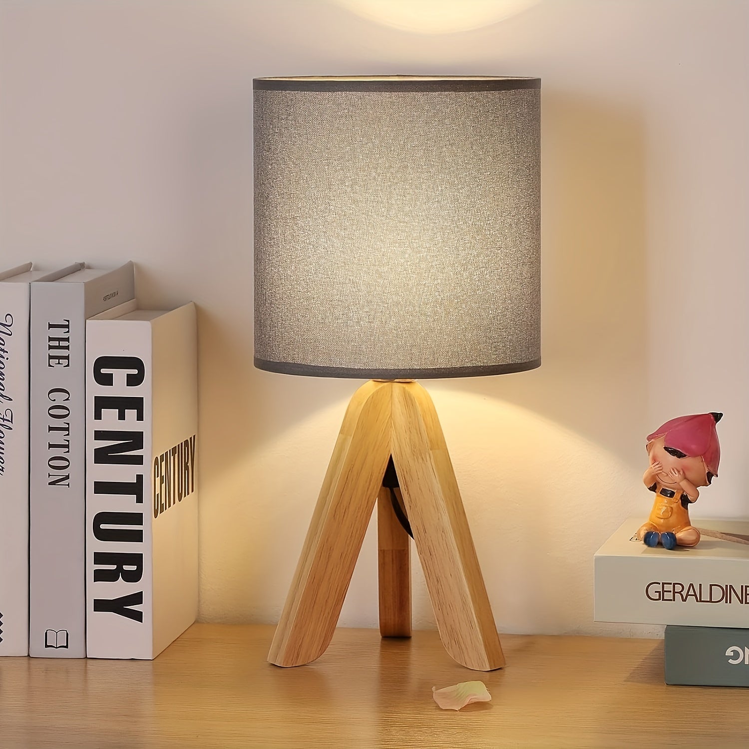Wooden Tripod Table Lamp
