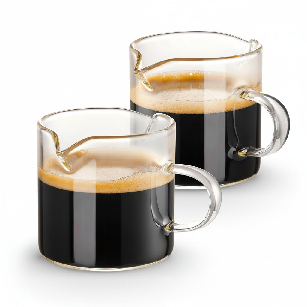 Glass Double Spout Espresso Measuring Cup