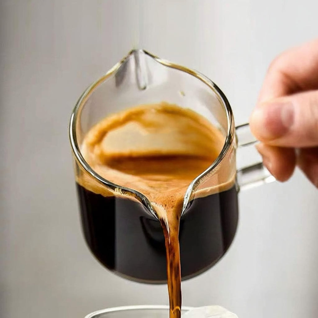 Glass Double Spout Espresso Measuring Cup