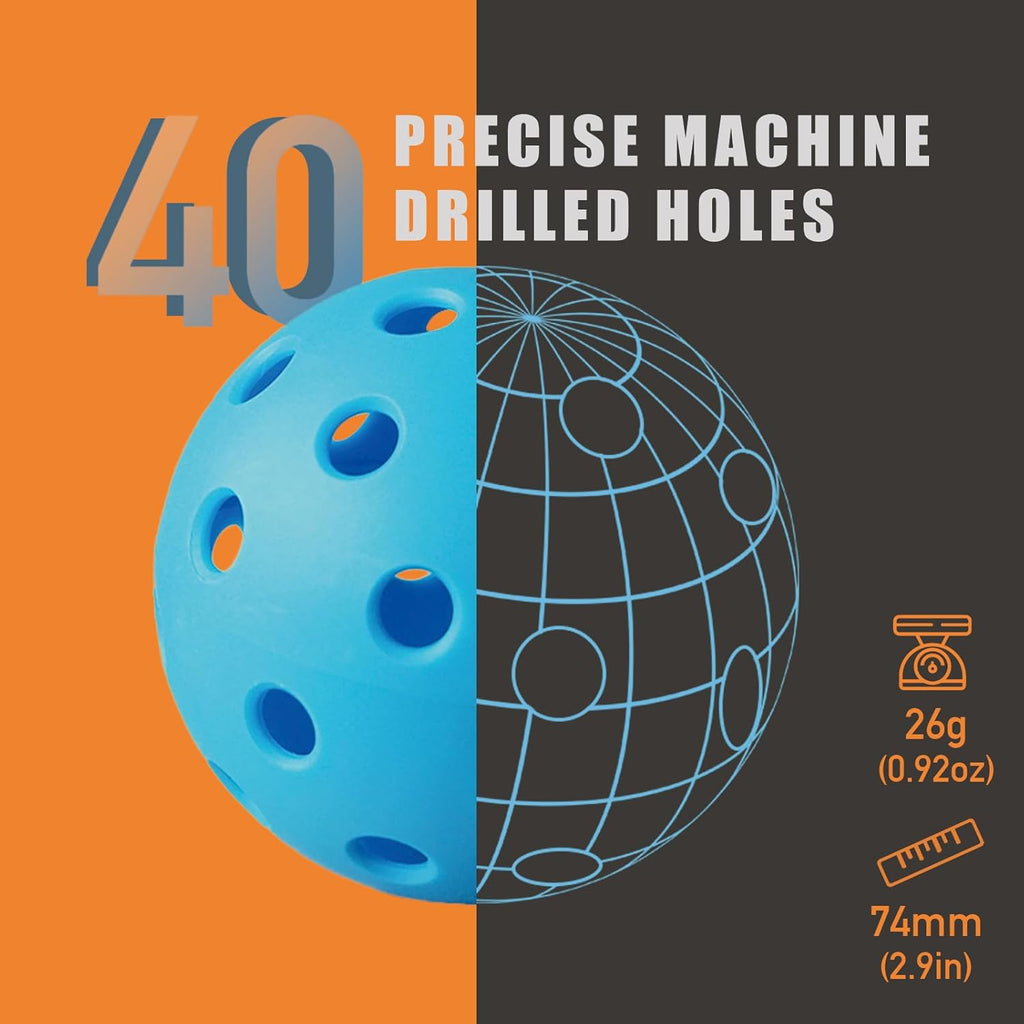 Outdoor Pickleball Balls 6 Pack