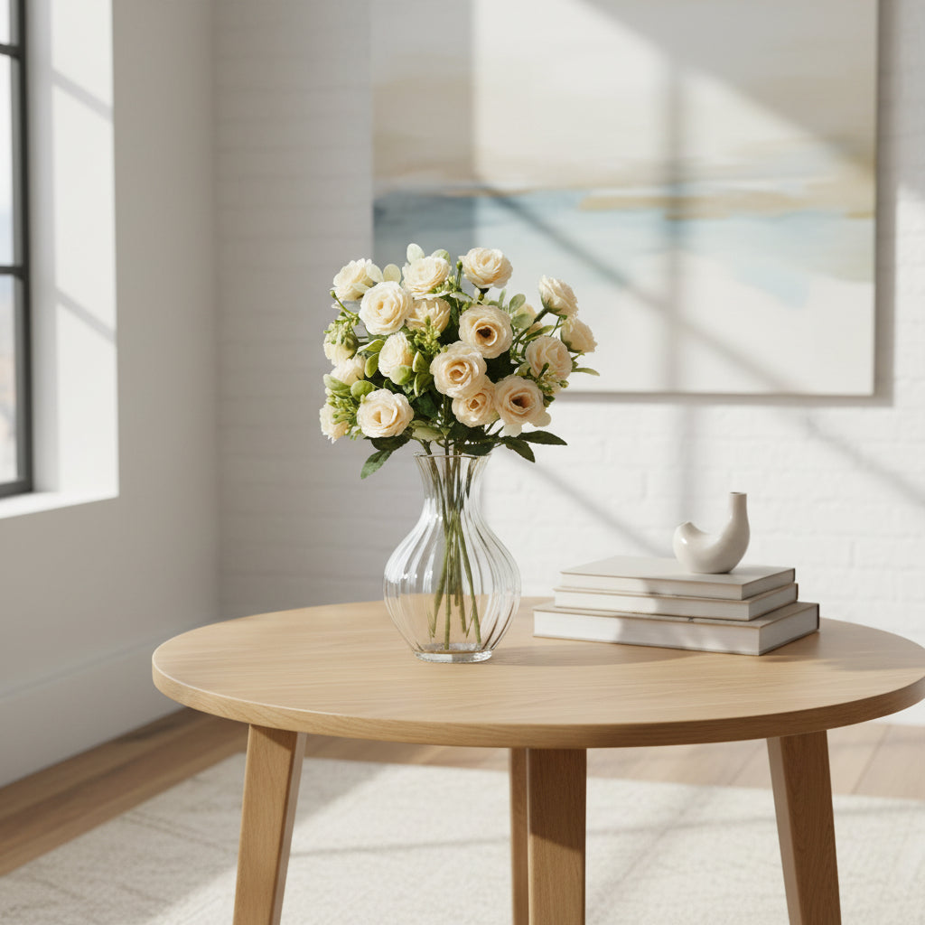 Artificial Hanging Rose Flower Basket