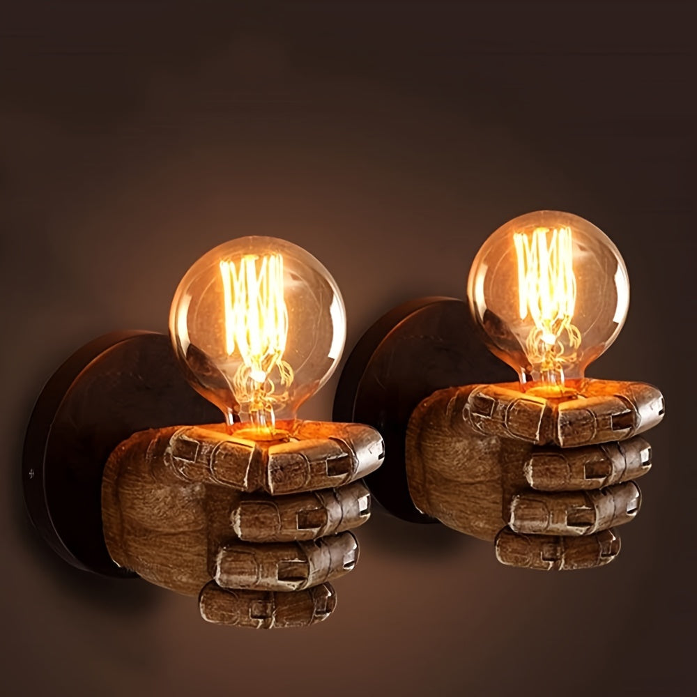 Industrial Resin Hand Wall Lamp