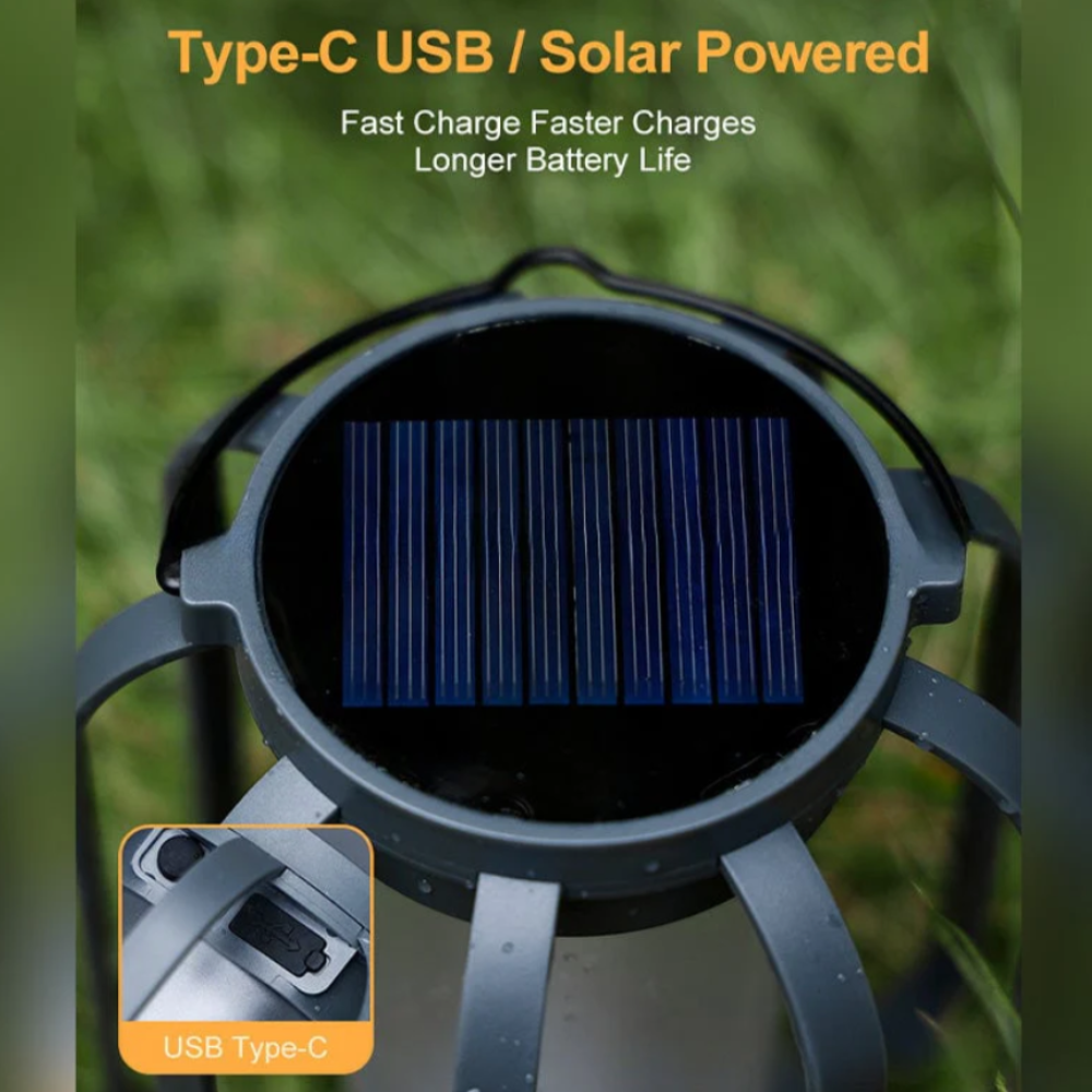 Hanging Solar Flame Effect Lantern