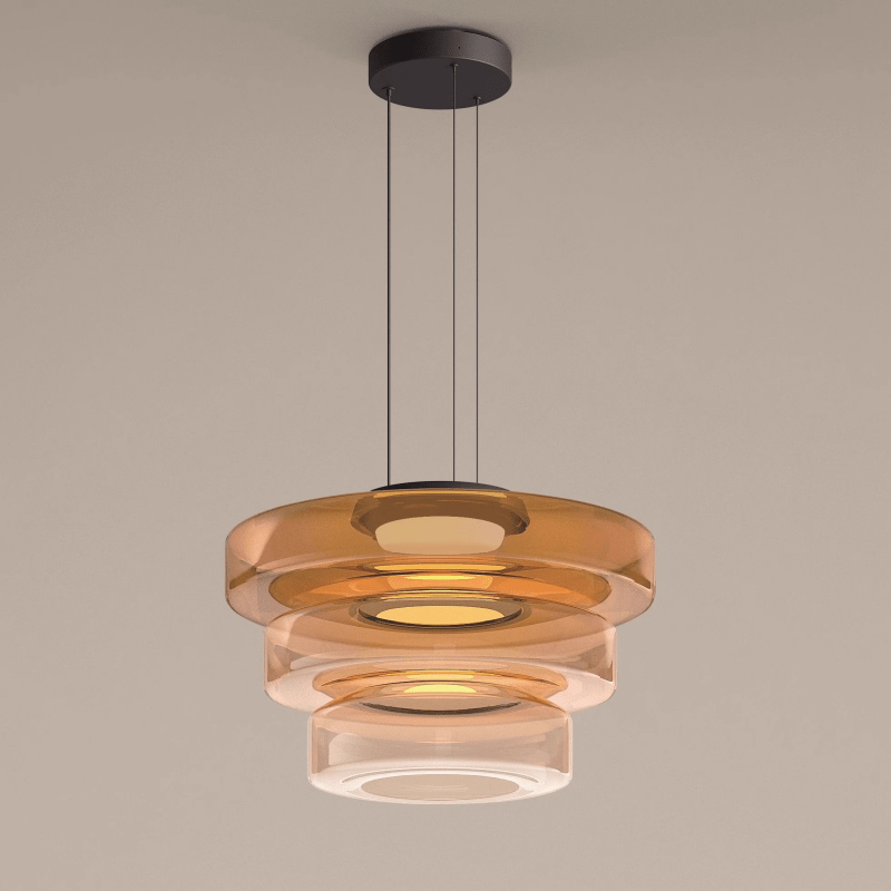 Layered Bauhaus Glass Pendant