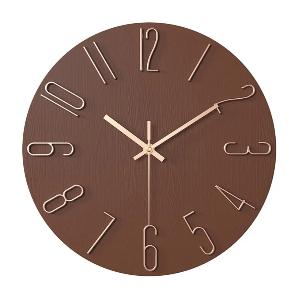 Noble Minimalist Gold Wall Clock