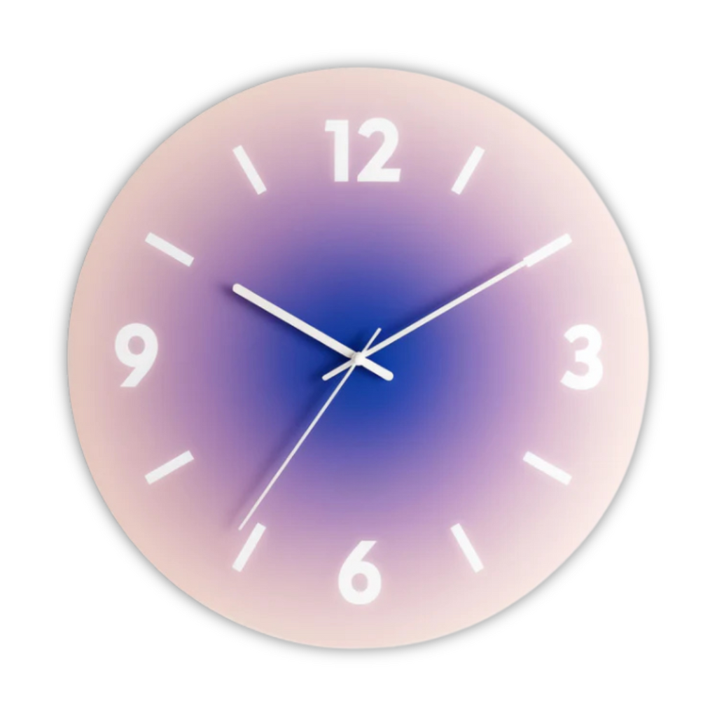 Sunset Gradient Glass Wall Clock