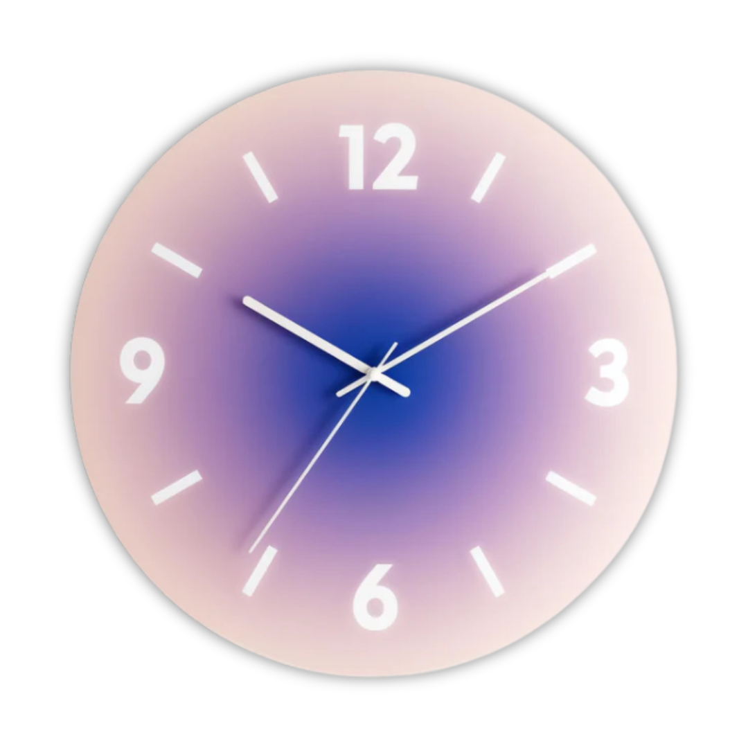 Sunset Gradient Glass Wall Clock