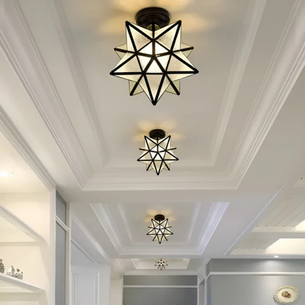 Xelio Geometric Star Ceiling Lamp