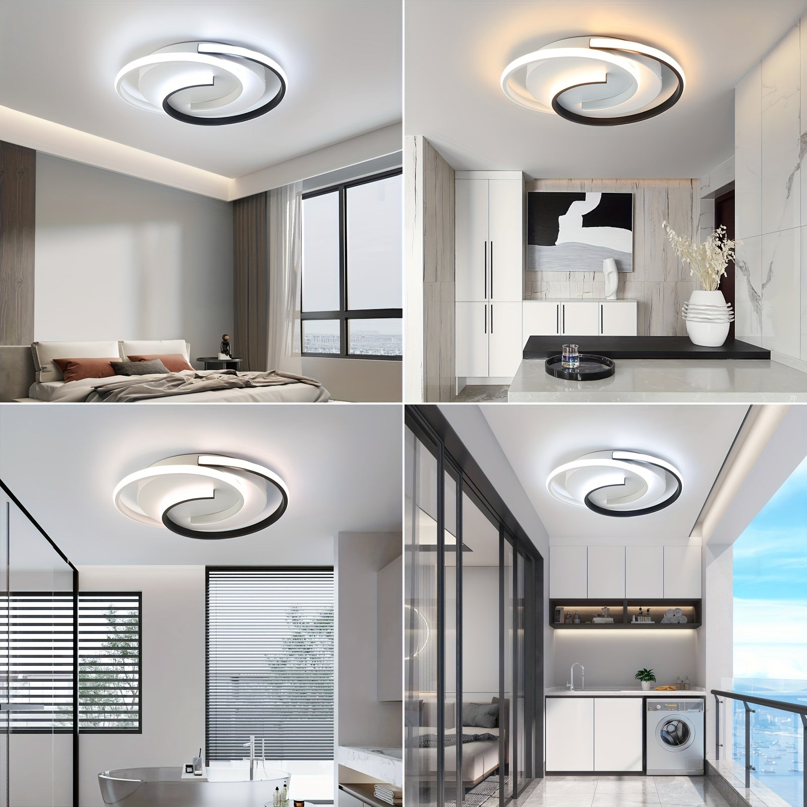 Spiral LED Flush Ceiling Light