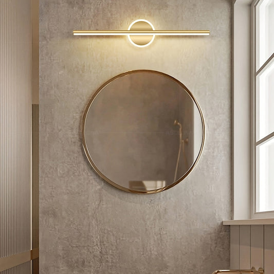 Luxe Black & Gold Mirror Wall Light