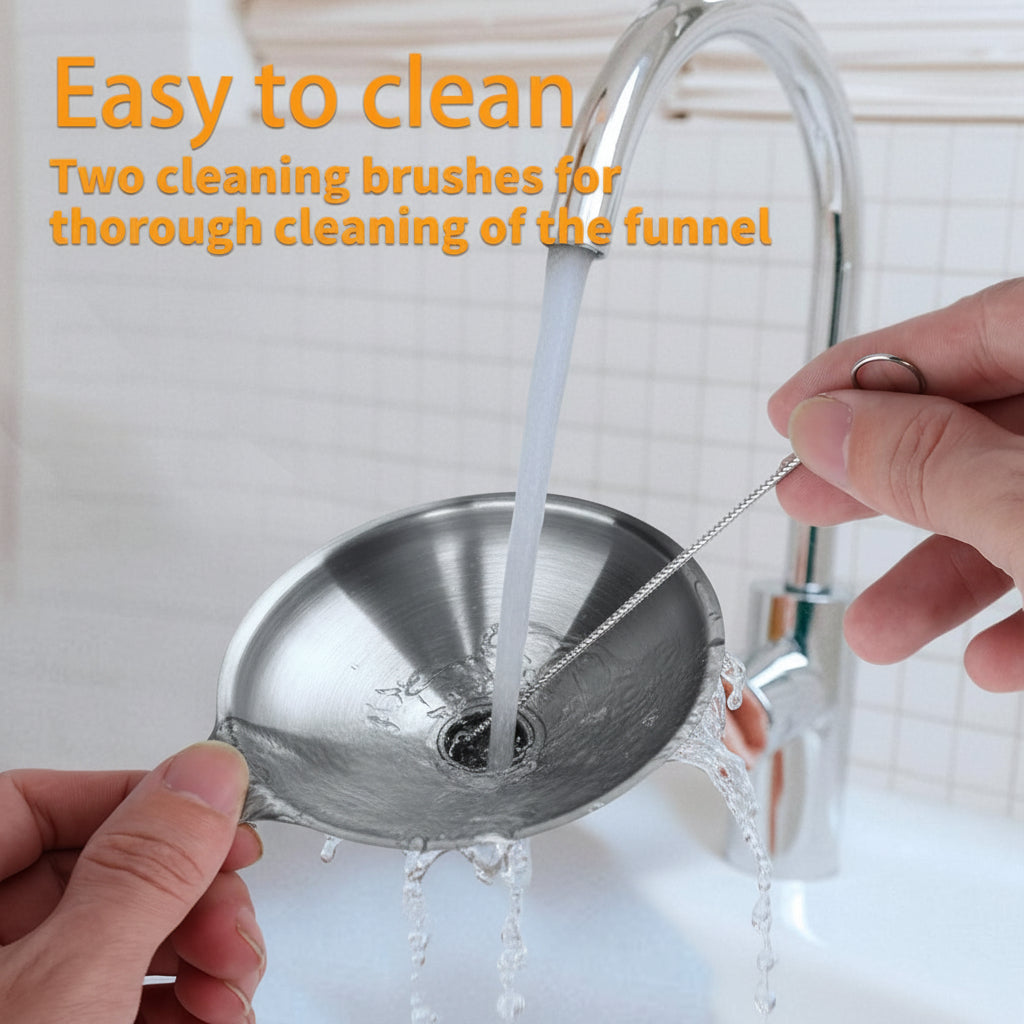 Stainless Steel Kitchen Funnel Set