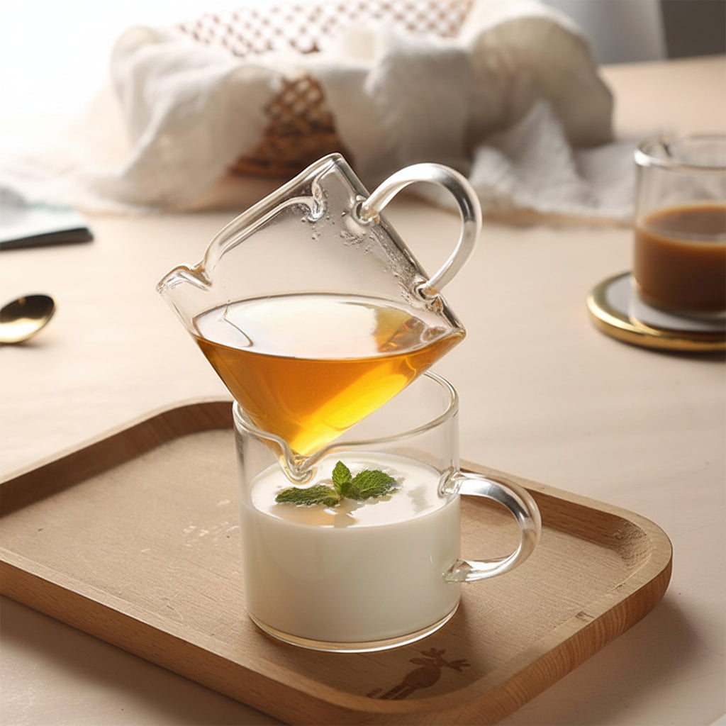 Glass Double Spout Espresso Measuring Cup