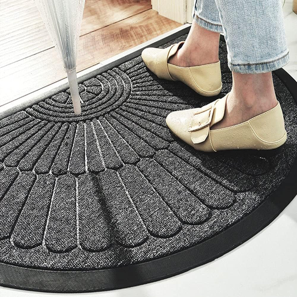 Semi Circular Non Slip Rubber Door Mat