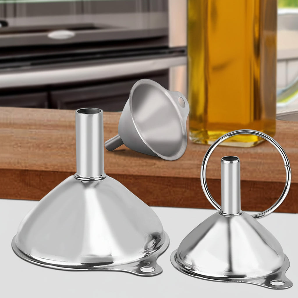 Stainless Steel Kitchen Funnel Set