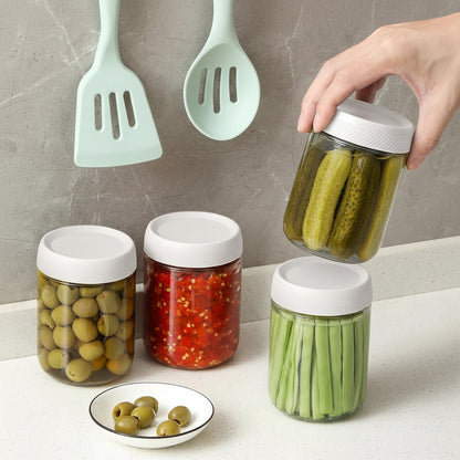 Airtight Stackable Glass Storage Jars
