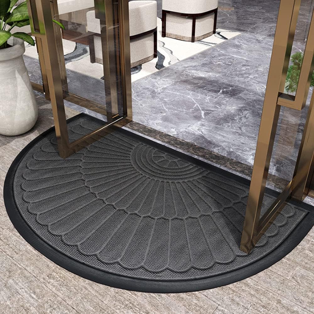 Semi Circular Non Slip Rubber Door Mat