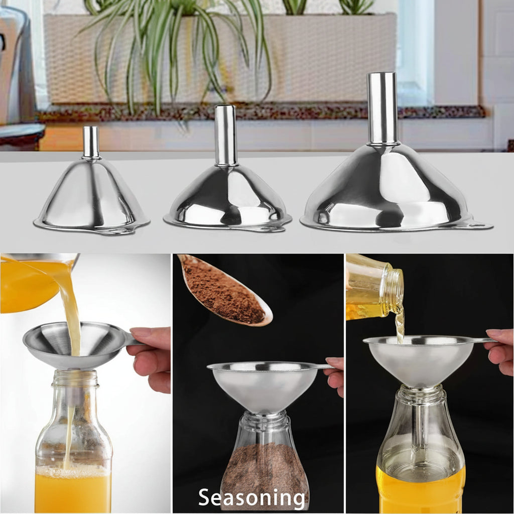 Stainless Steel Kitchen Funnel Set